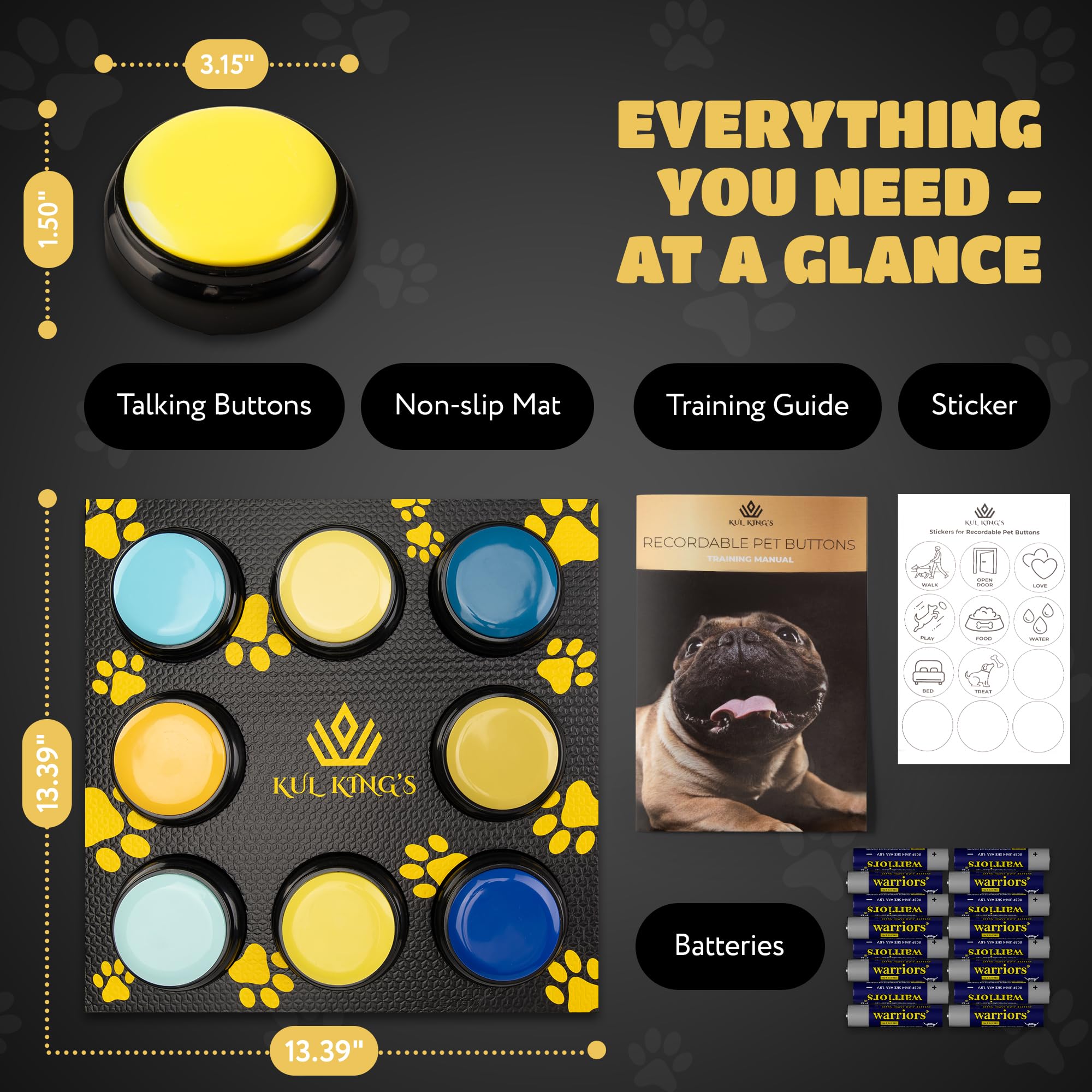 KUL KING'S démonstration d'utilisation des boutons de commande pour chien.