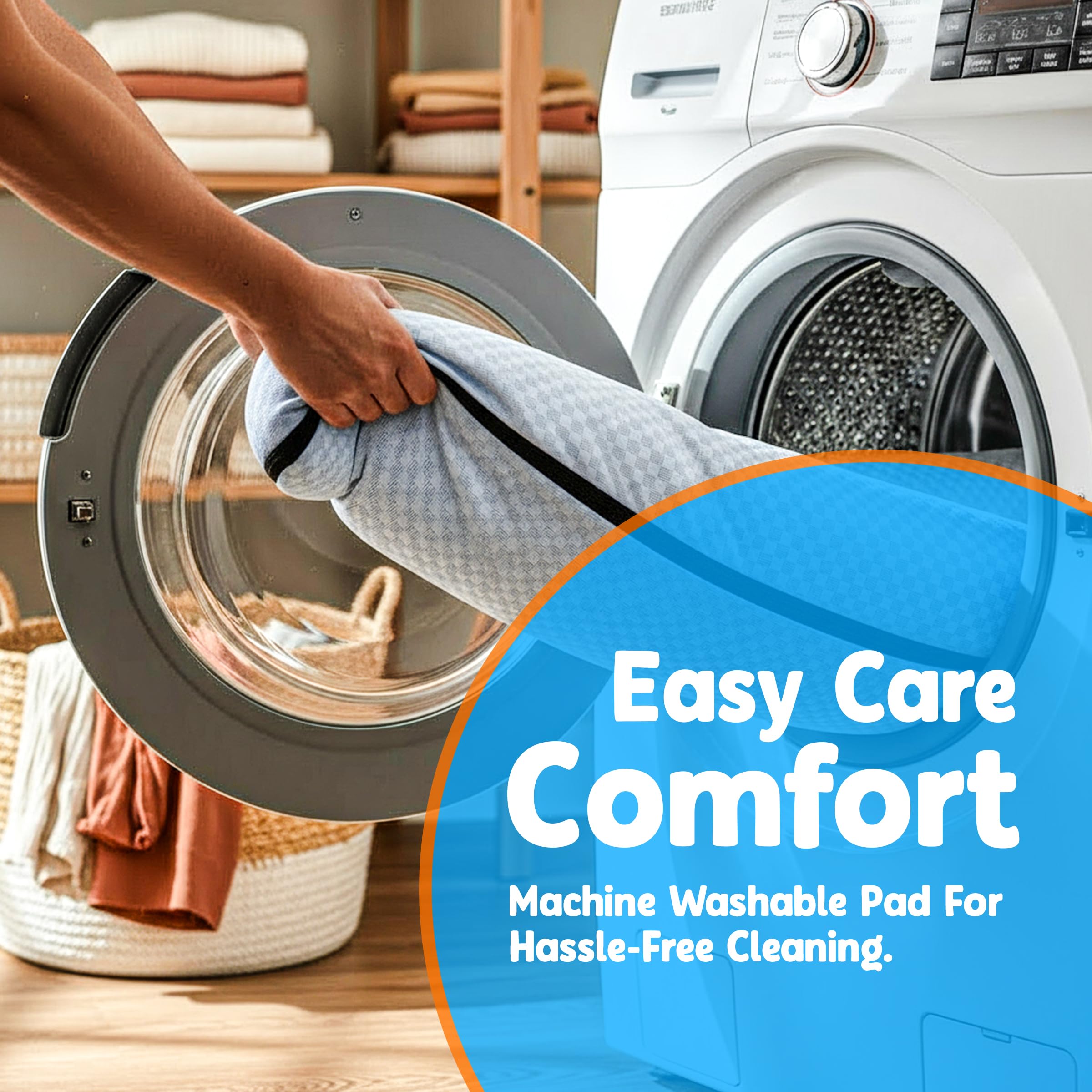 DenMate housse lavable en machine pour un entretien pratique.