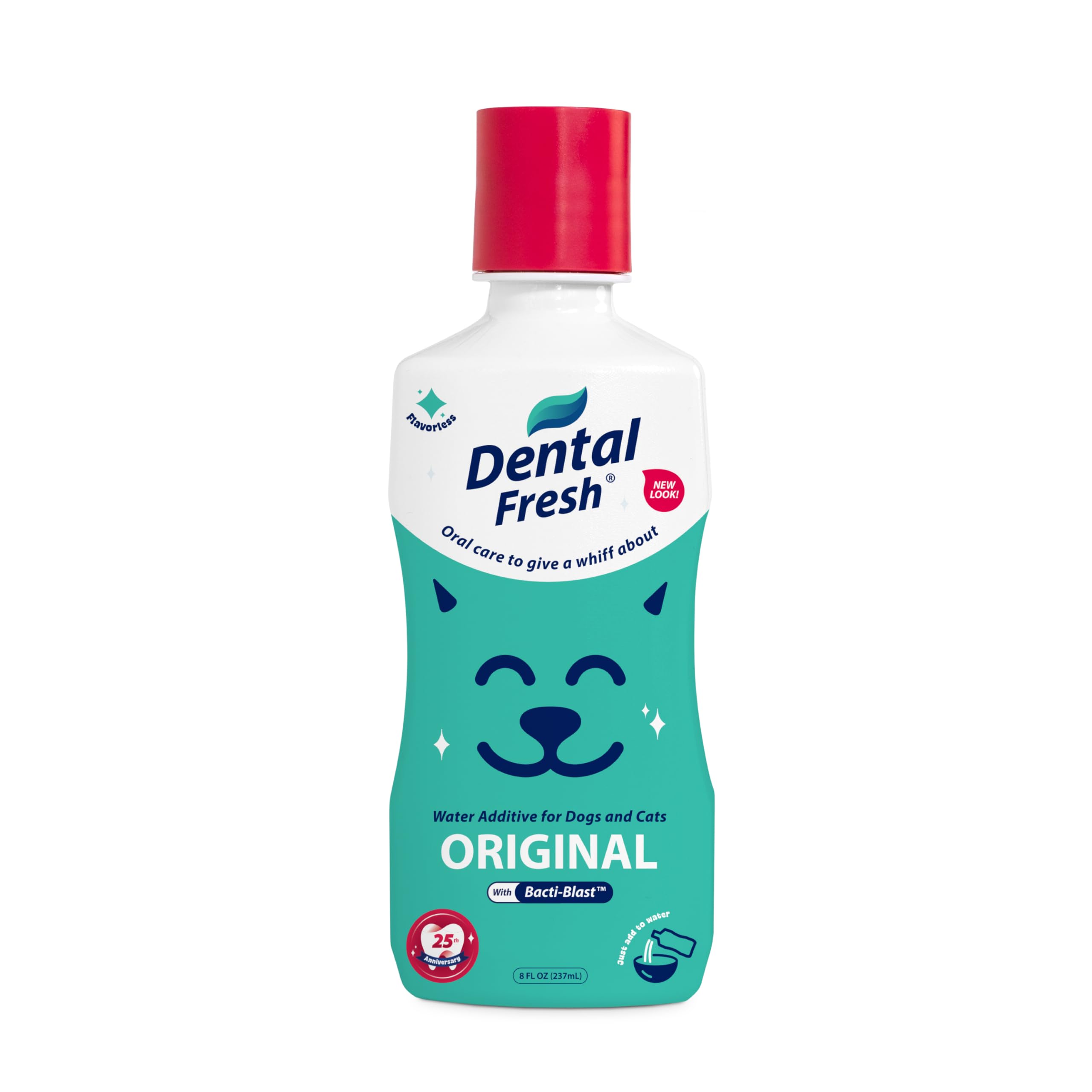 Dental Fresh additif eau chiens chats – aide l'hygiène bucco-dentaire sans brossage.