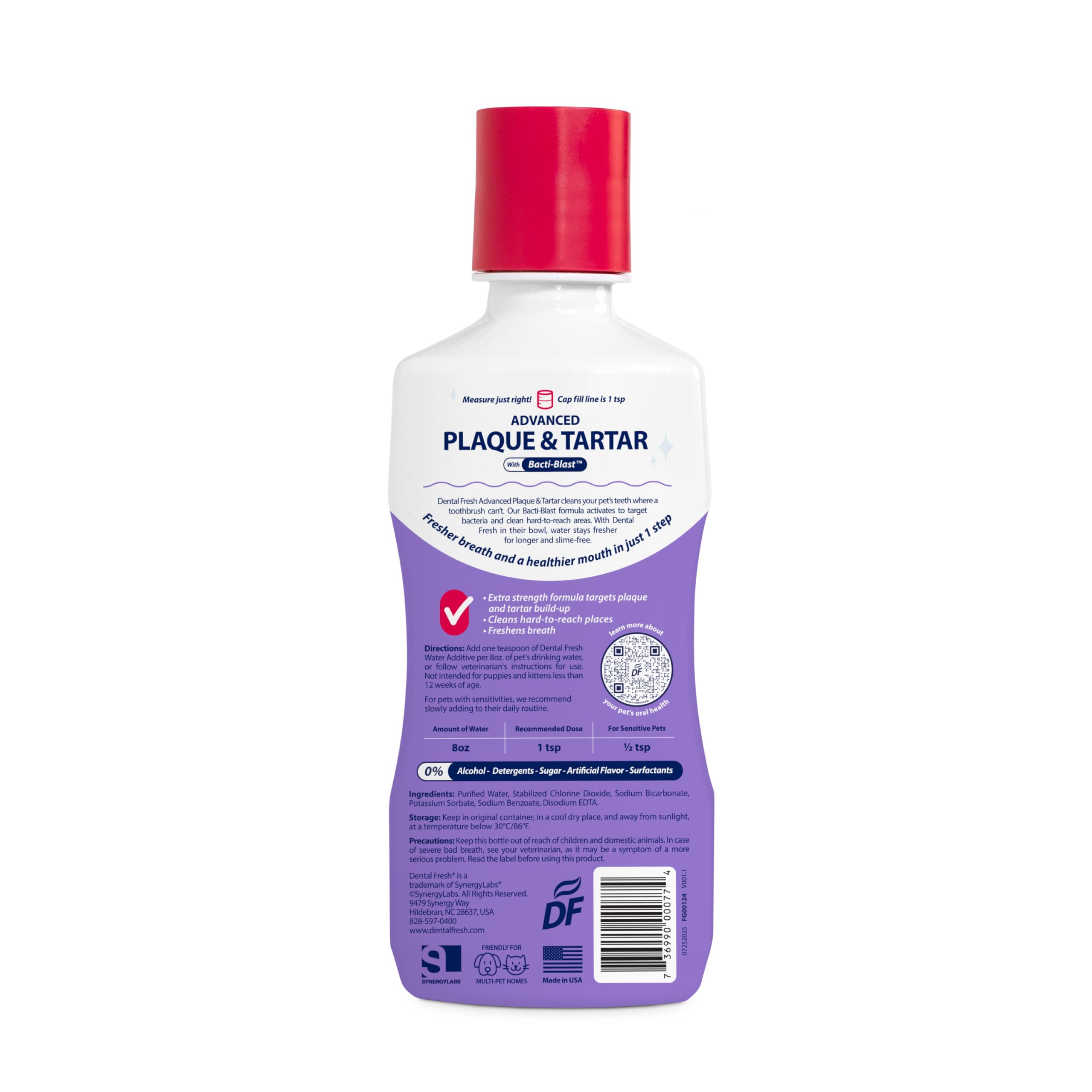 Dental Fresh Additif Eau Visuel Produit: flacon clair prêt à l'emploi pour l'ajout dans l'eau.