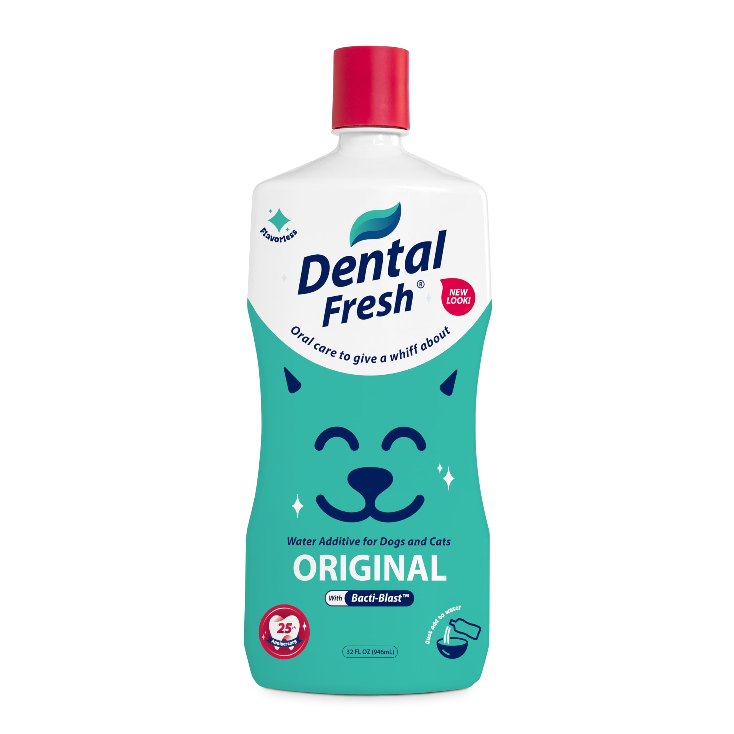 Dental Fresh – bouteille additif eau 32oz prête à l’emploi pour dents propres des chiens et chats