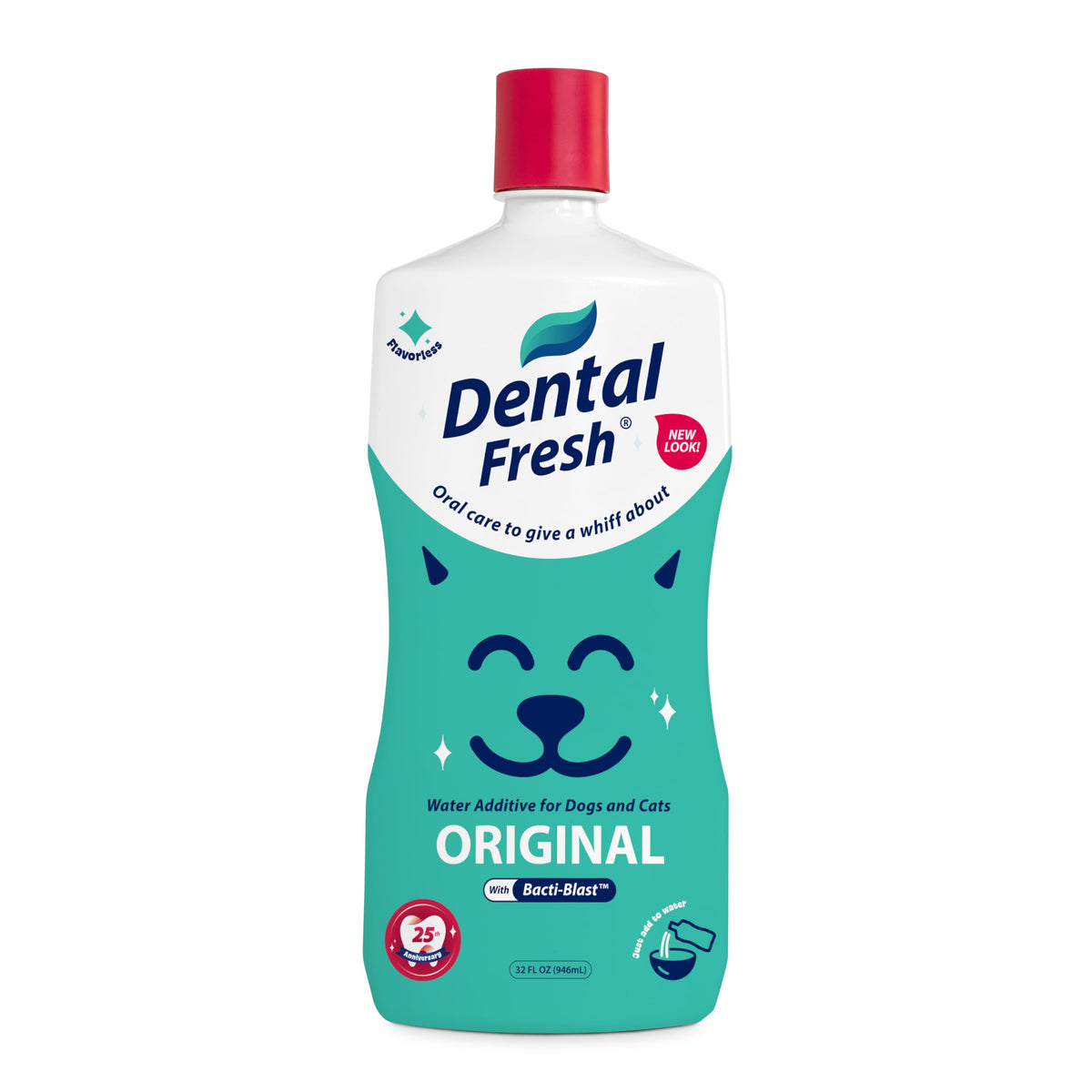 Dental Fresh – bouteille additif eau 32oz prête à l’emploi pour dents propres des chiens et chats