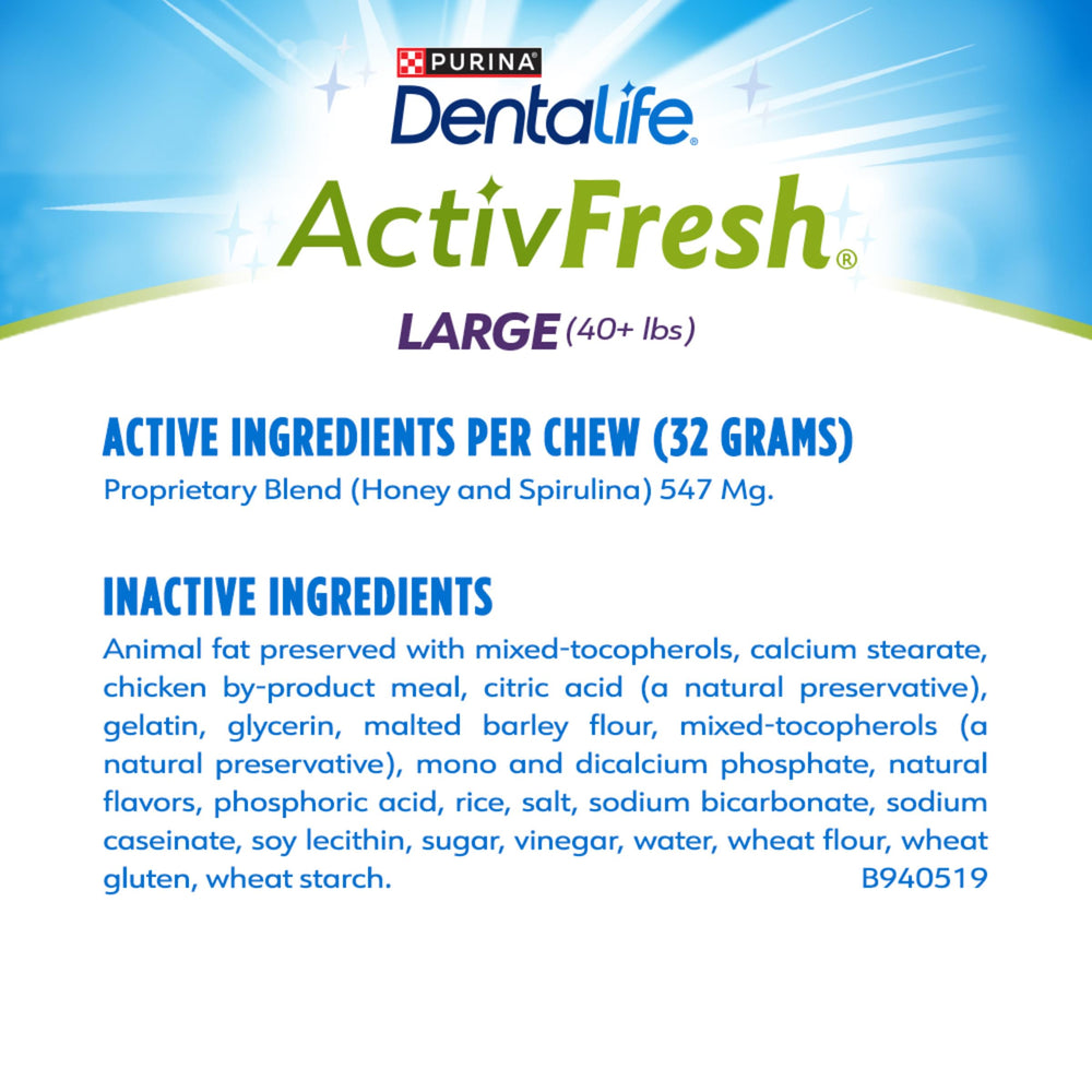 Friandises au poulet Dentalife ActivFresh, goût apprécié lors des promenades