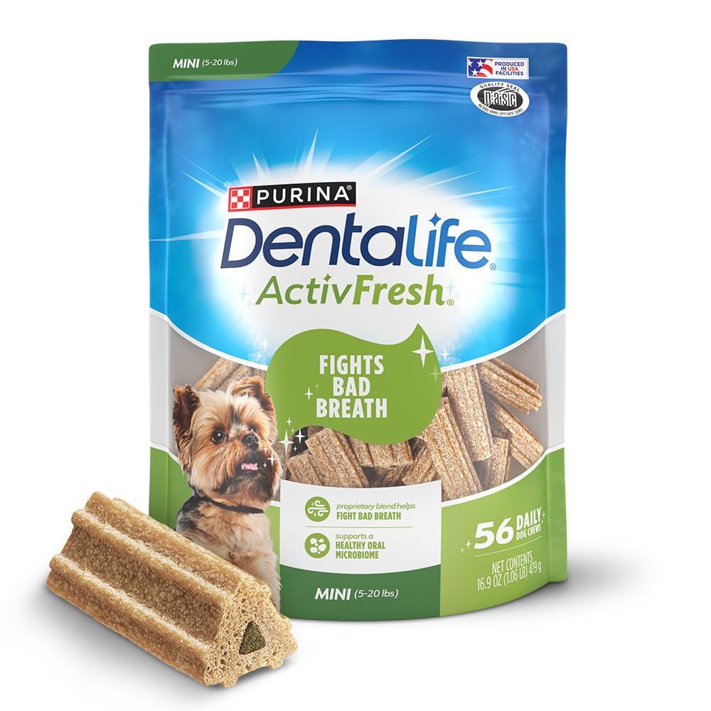 DentaLife ActivFresh: boîte 56 friettes dentaires pour petits chiens.