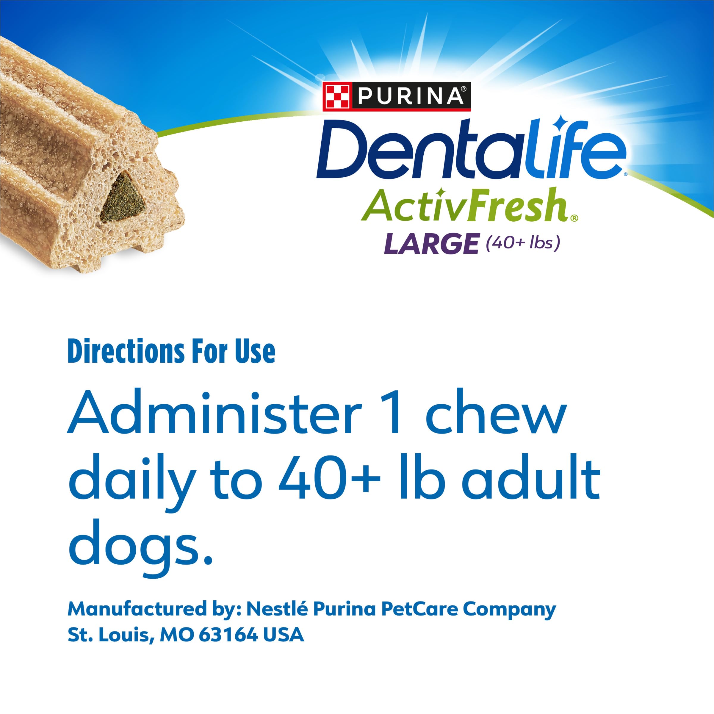 Friandises dentaires quotidiennes Dentalife ActivFresh, haleine plus agréable