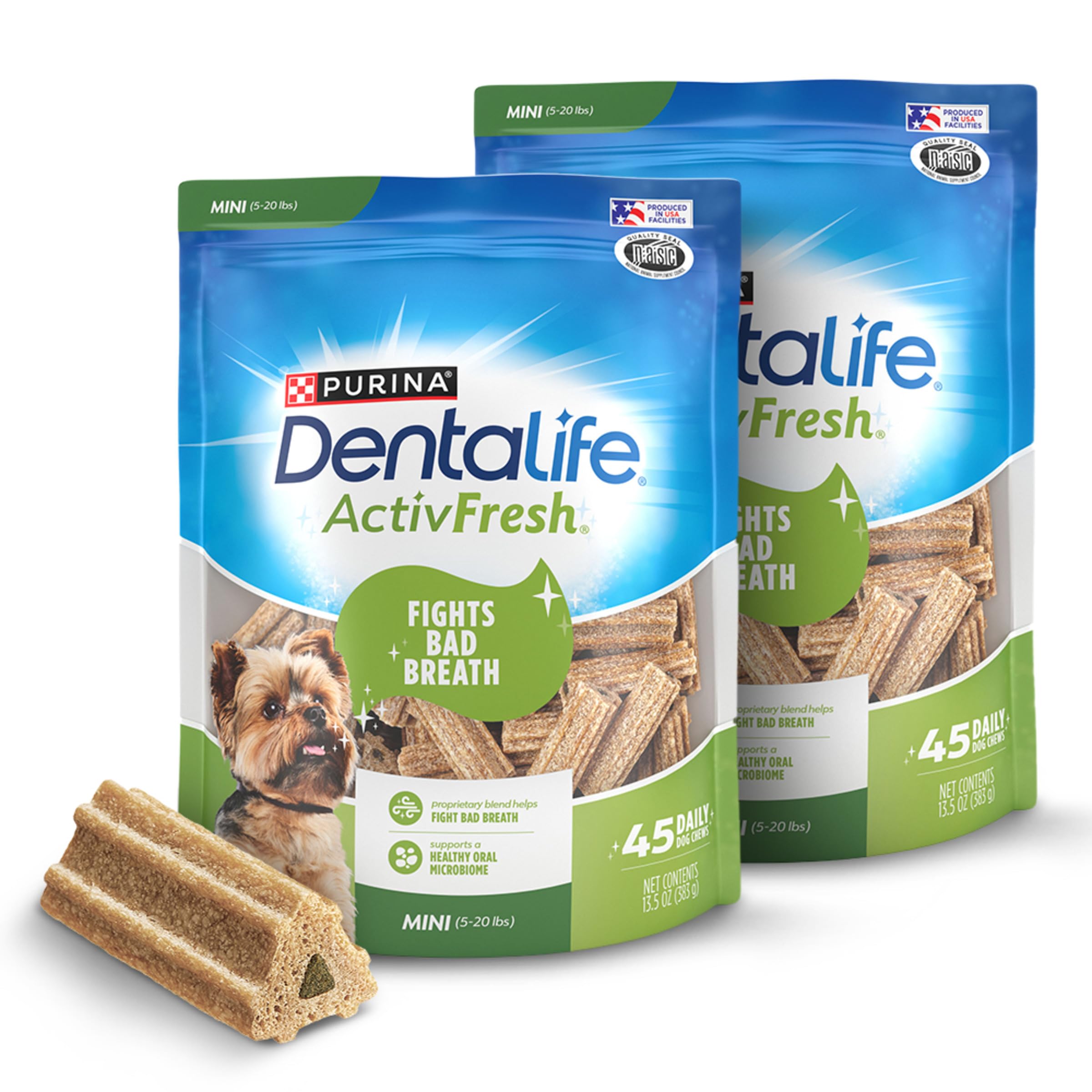 DentaLife ActivFresh friandises dentaires poulet pour petit chien, rafraîchissent l’haleine.