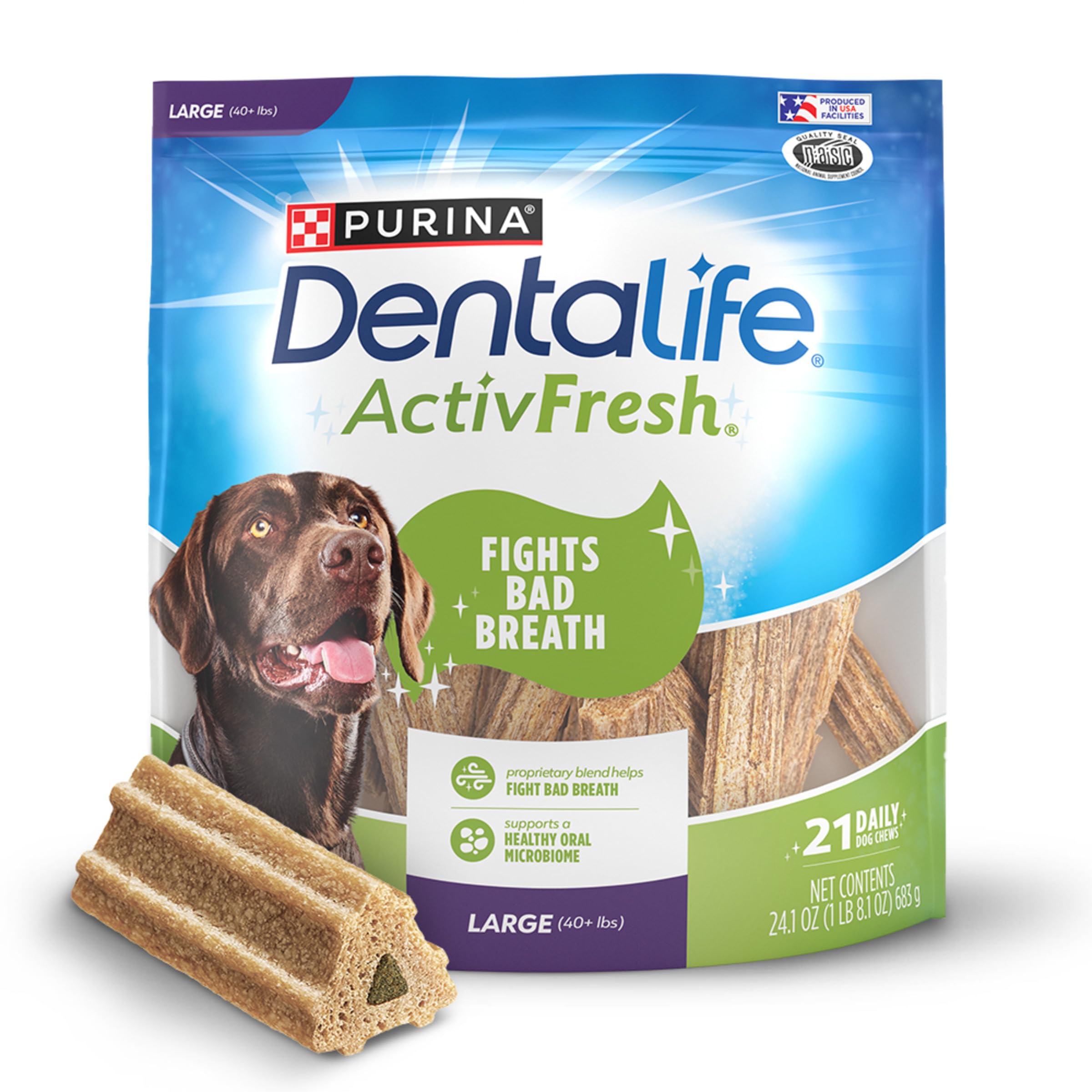 Sachet refermable DentaLife ActivFresh pour grands chiens et haleine fraîche