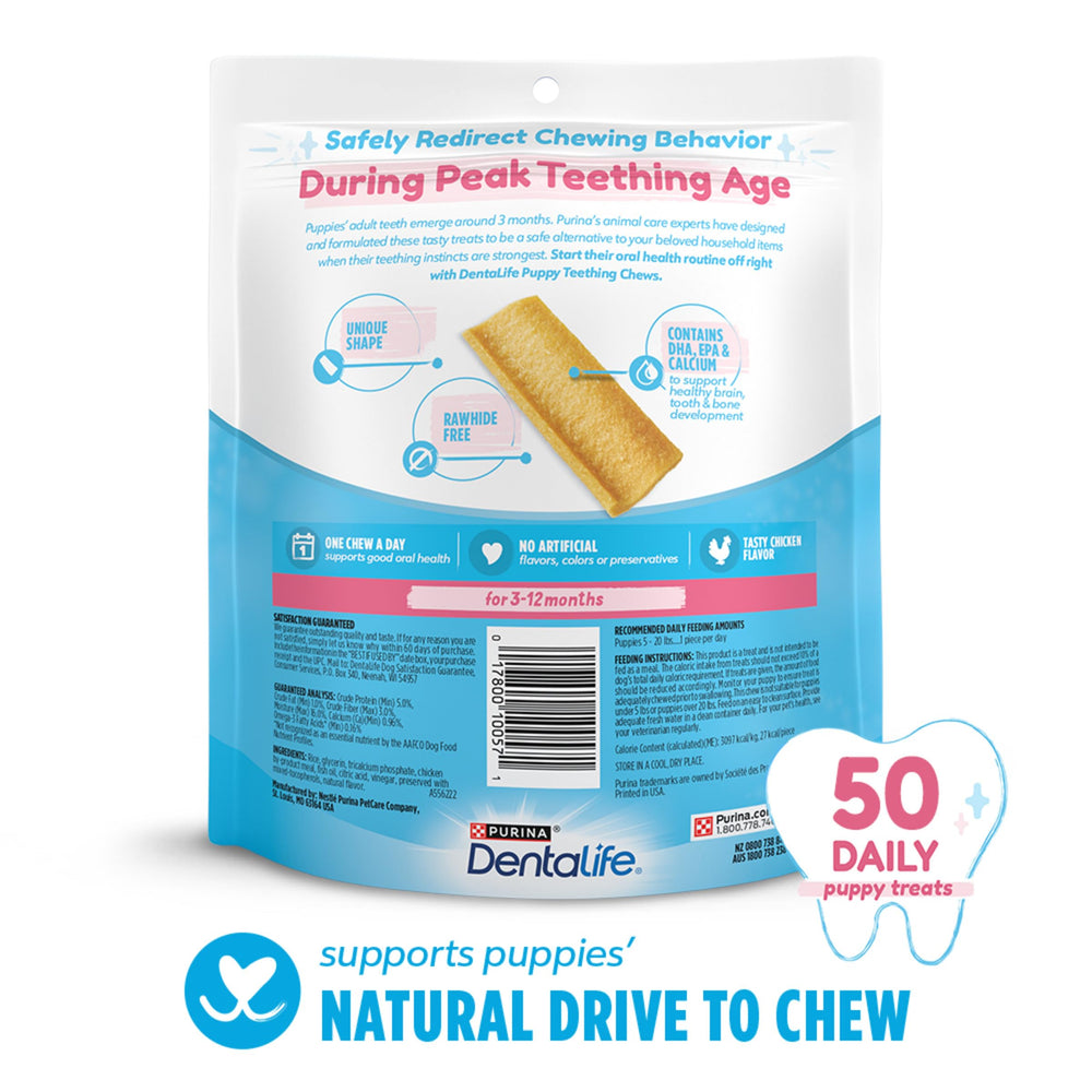 Dentalife dha-epa-calcium chiot nutrition pour cerveau et os