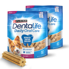 Friandise DentaLife duo de sachets facilitant l’entretien quotidien et pratique.