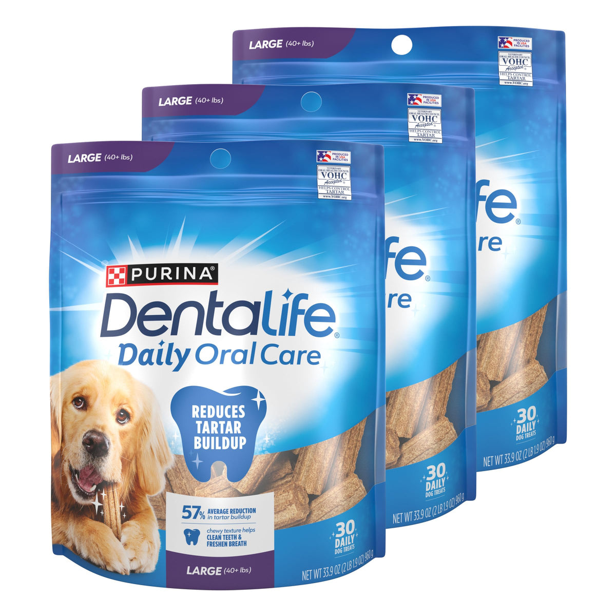 Dentalife emballage 90 pièces, pratique pour le quotidien du chien.