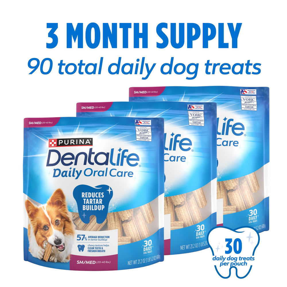 Dentalife : friandises dentaires pour petits chiens, aide au nettoyage ciblé des dents.
