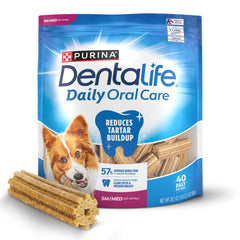 DentaLife: poche refermable avec 40 friandises au poulet, pratique.