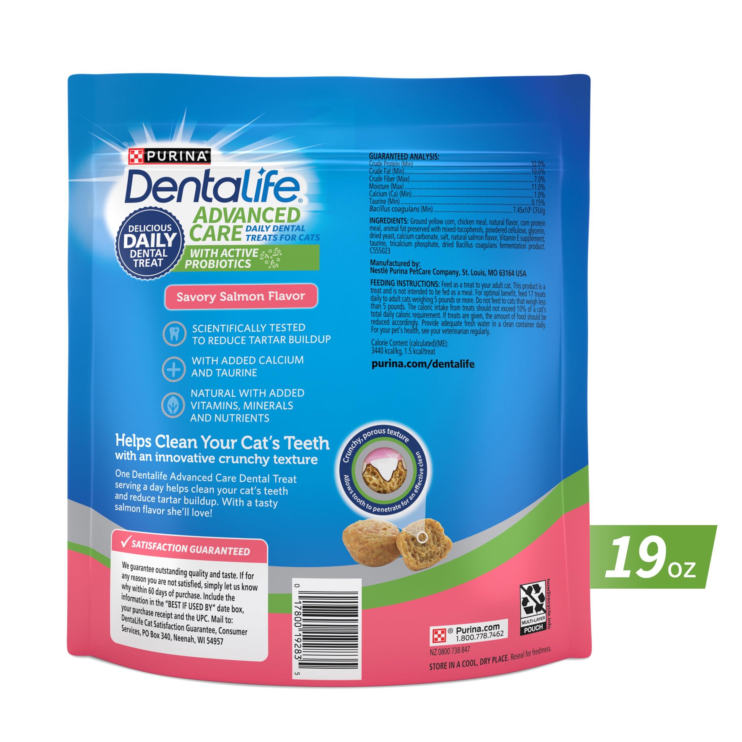 Dentalife – Probiotiques: soutient la digestion des chats.
