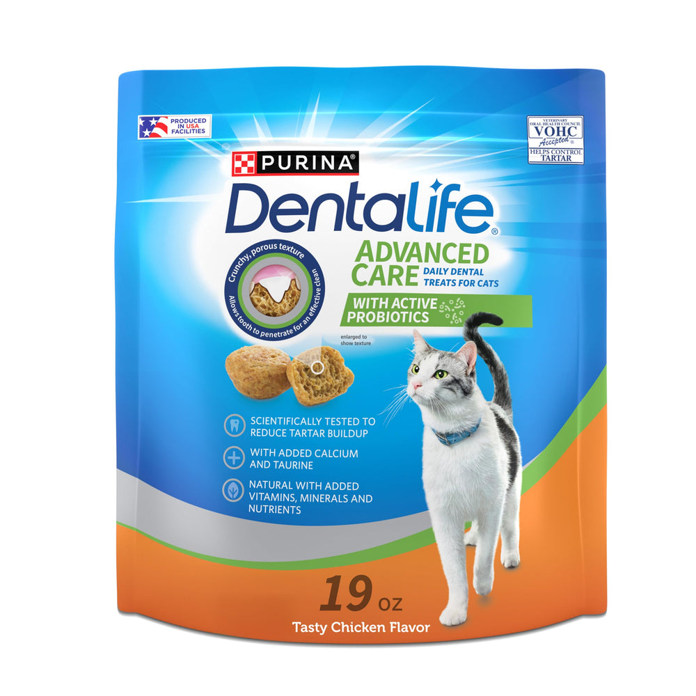 Friandises Dentallife dans un sachet refermable de 19oz pour chat.
