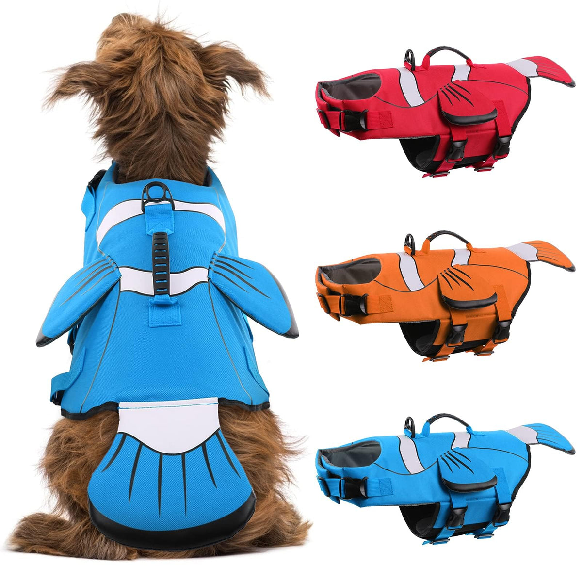 Gilet de sauvetage DENTRUN grand chien, vue avant, sécurité et flotabilité renforcées