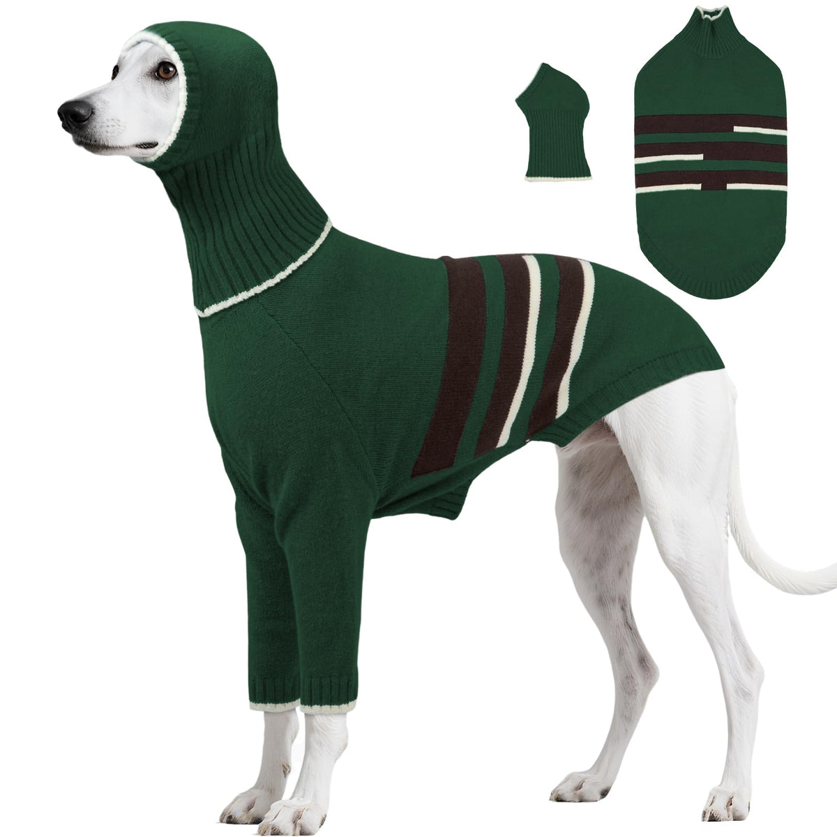 Pull DentRun pour Greyhound avec capuche amovible, idéal par temps froid.
