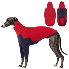 Pull DENTRUN pour lévrier rouge, douceur chaude pour les promenades.