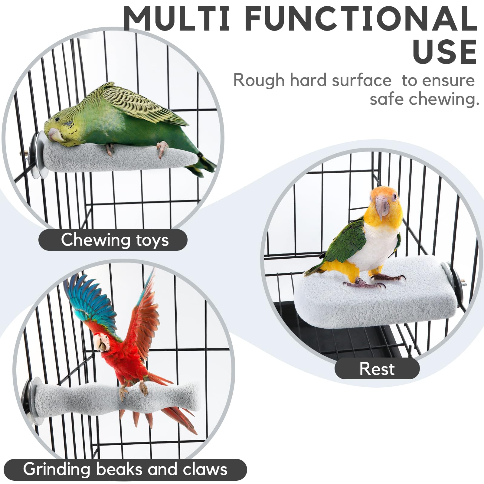 Denwwico compatible avec divers petits oiseaux pour perchoirs polyvalents