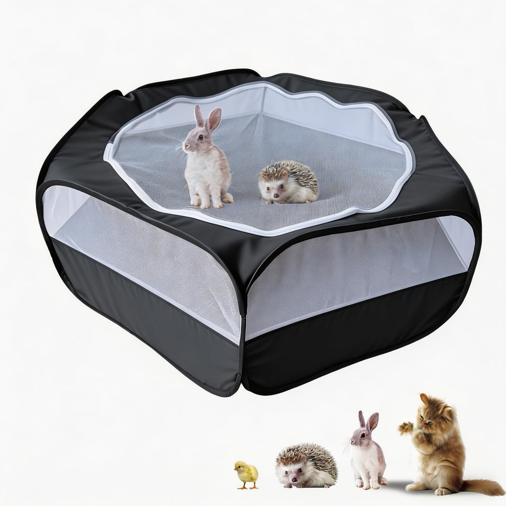 Denyskwin enclos petits animaux hexagone pliable, maximisant l'espace sans effort