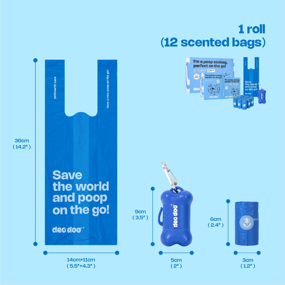 Distributeur bleu Deo Doo compatible avec le lot