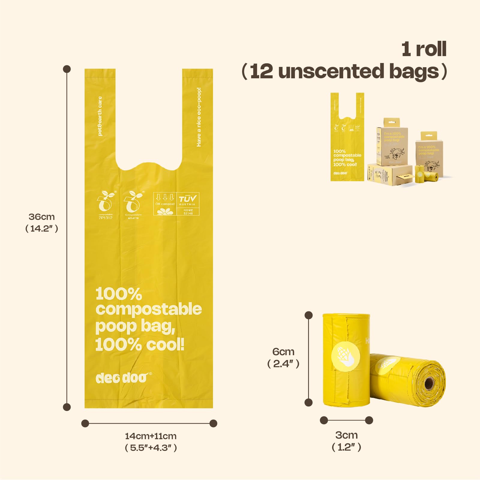 Deo Doo sacs 20 microns sans parfum qui retiennent les odeurs.