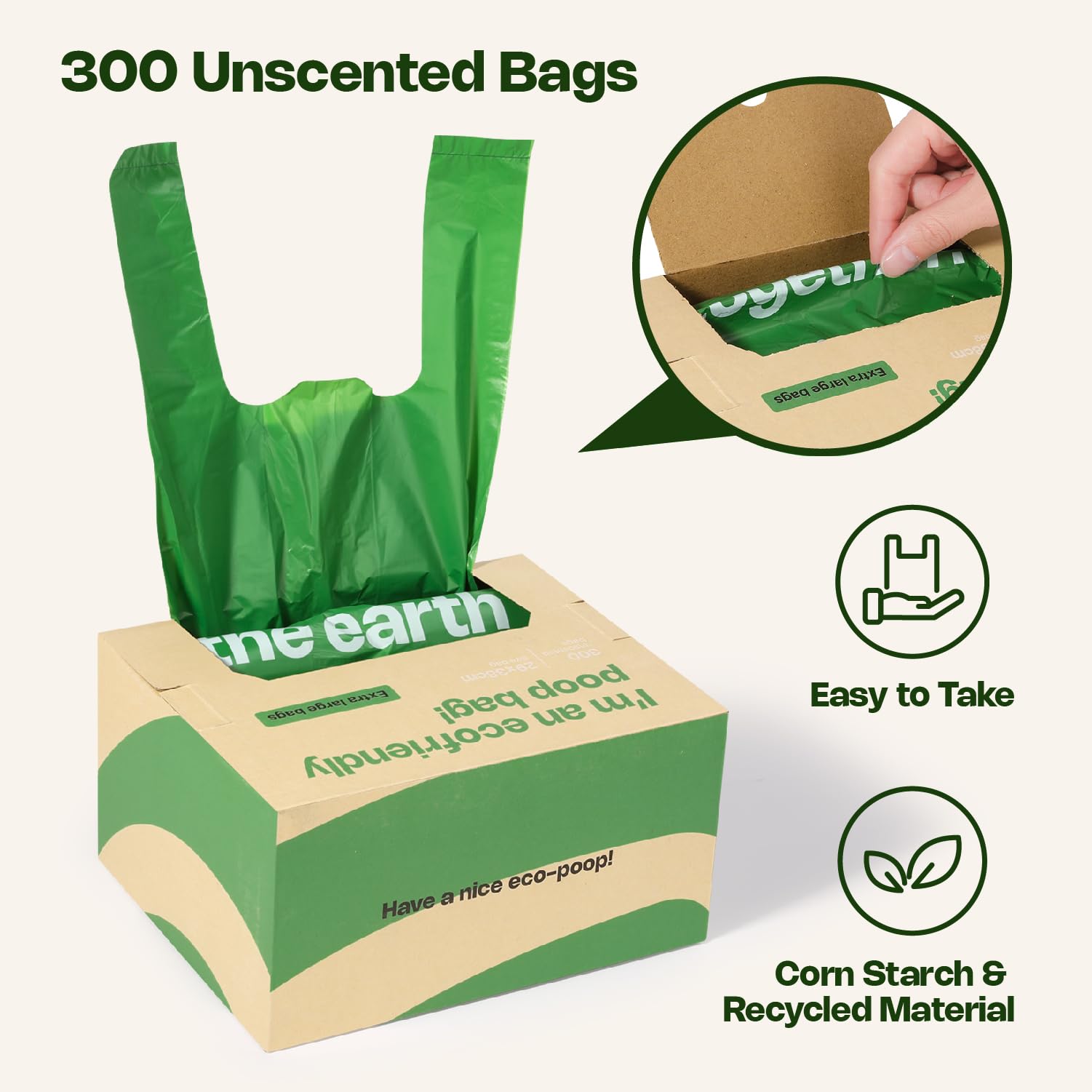 Sacs Deo Doo anti-fuite sans odeur pour ramasser les déchets.