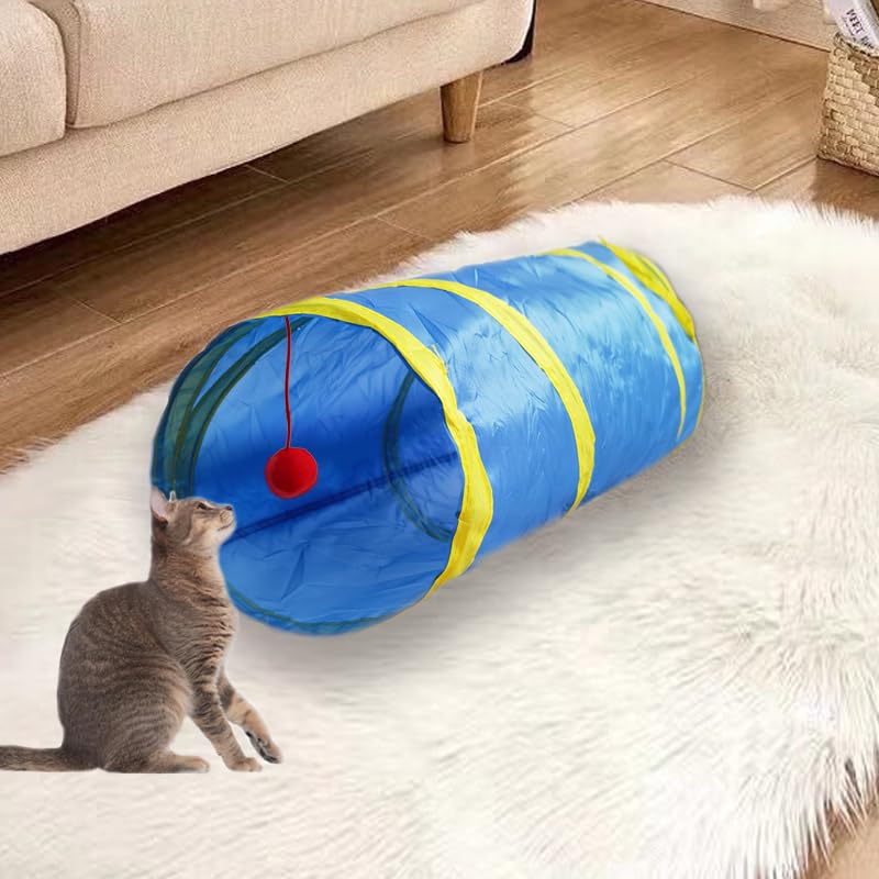 Tunnel Deofun pour chats et petits animaux, usage multi-espèces.