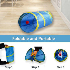Tunnel Deofun pour chat spacieux, surface douce et confortable.