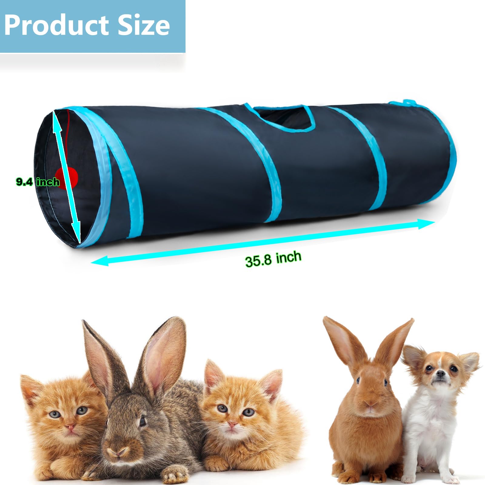 Tunnel Deofun pour chat avec tissu doux et confort assuré.