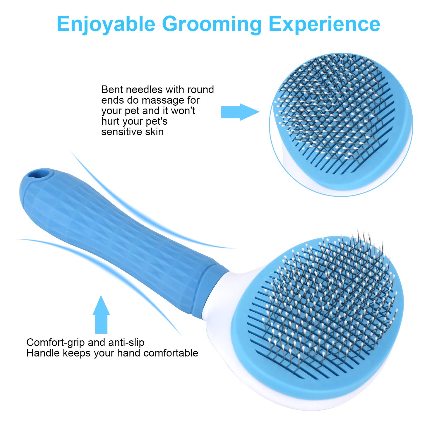 Depets brosse démêlante chat poil long pour pelage lisse.