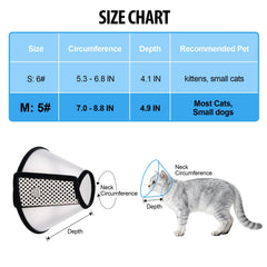 Depets collier convalescence chat - bord interieur doux pour le confort