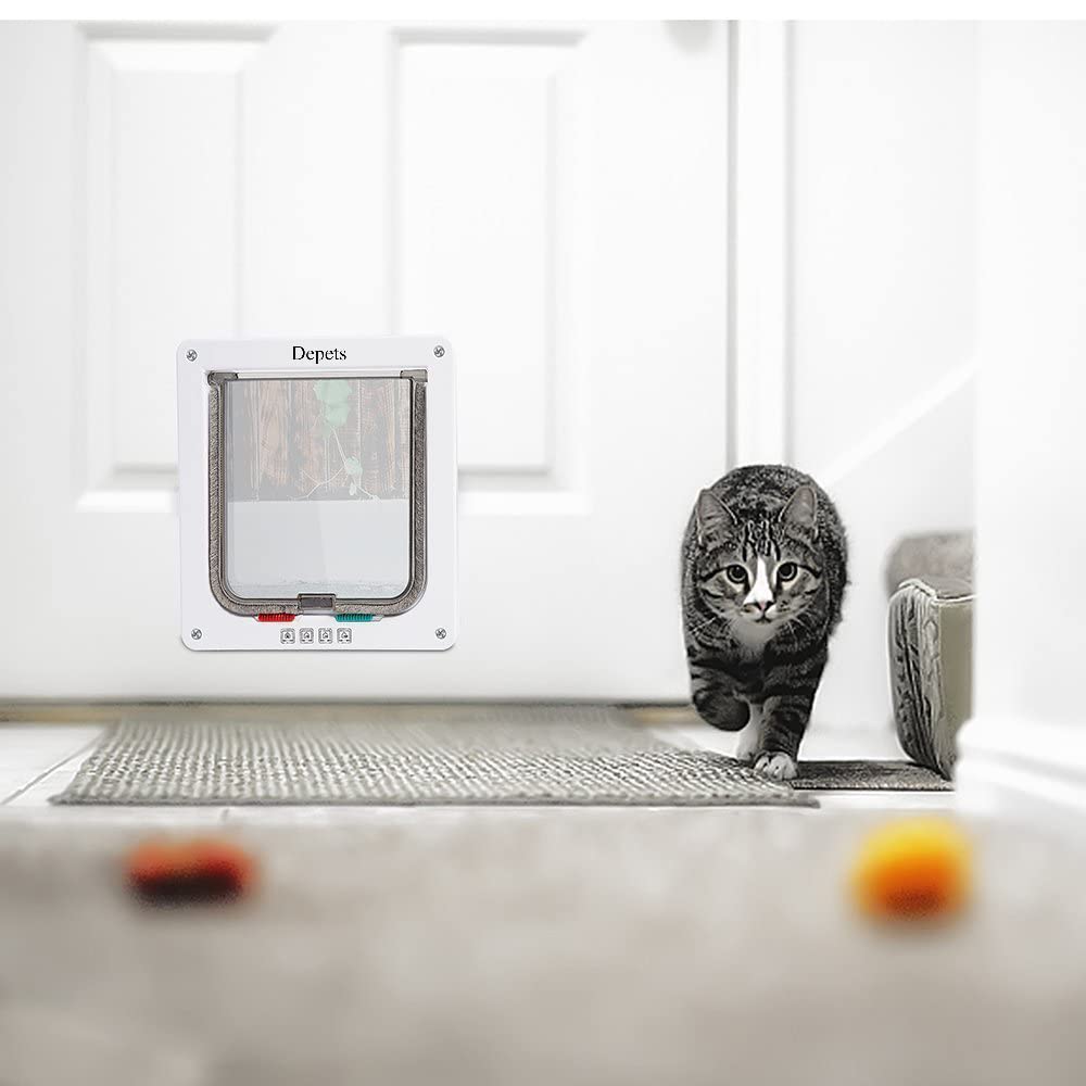 Système de fermeture silencieuse Depets porte-chat moyen pour moindre bruit.