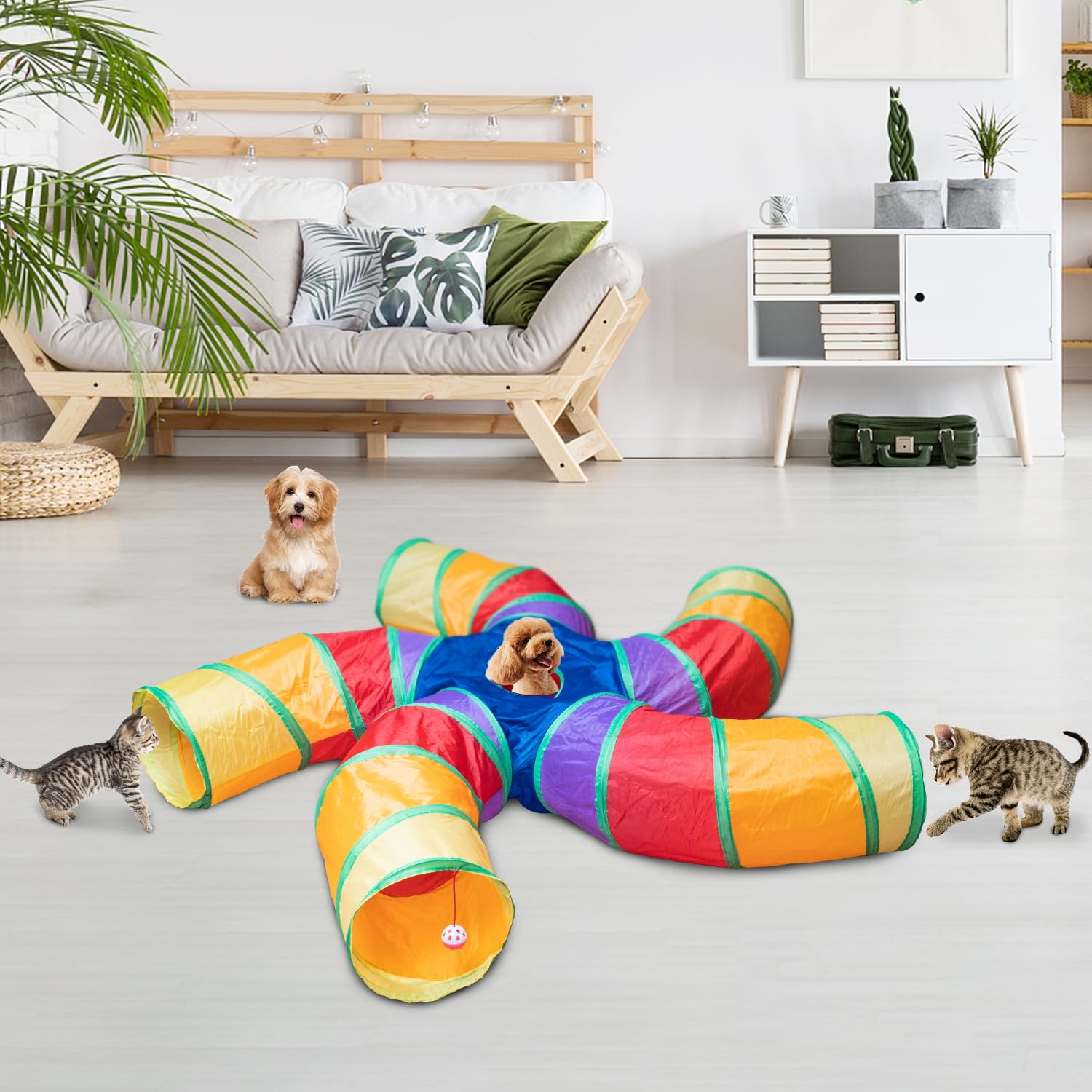 Depets tunnel chat ensemble – livré avec sac de rangement pratique