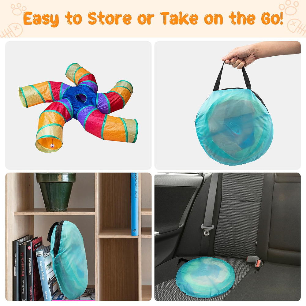 Depets tunnel chat pliable – rangement facile et transport pratique