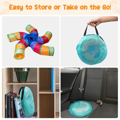 Depets tunnel chat pliable – rangement facile et transport pratique
