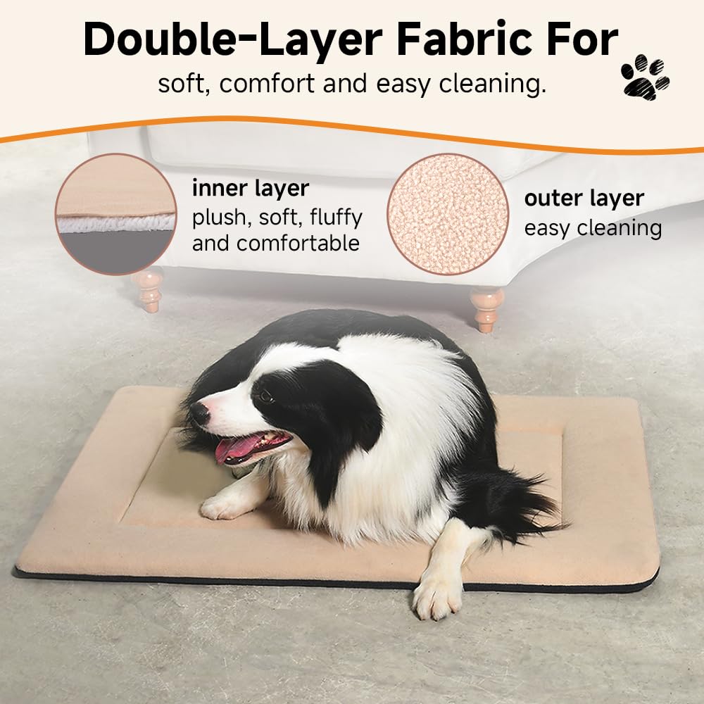 DERICOR lit chien double-face gris sombre, style réversible pratique.