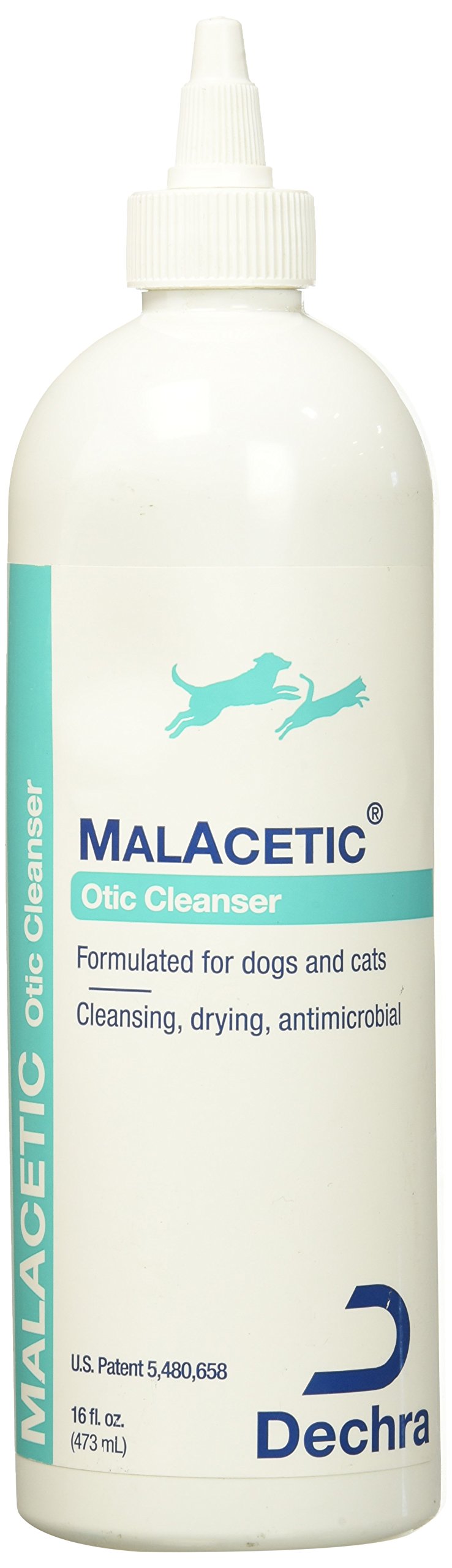 Dermapet MalAcetic Otic AP - bouteille de 473 ml pour l'entretien des oreilles.
