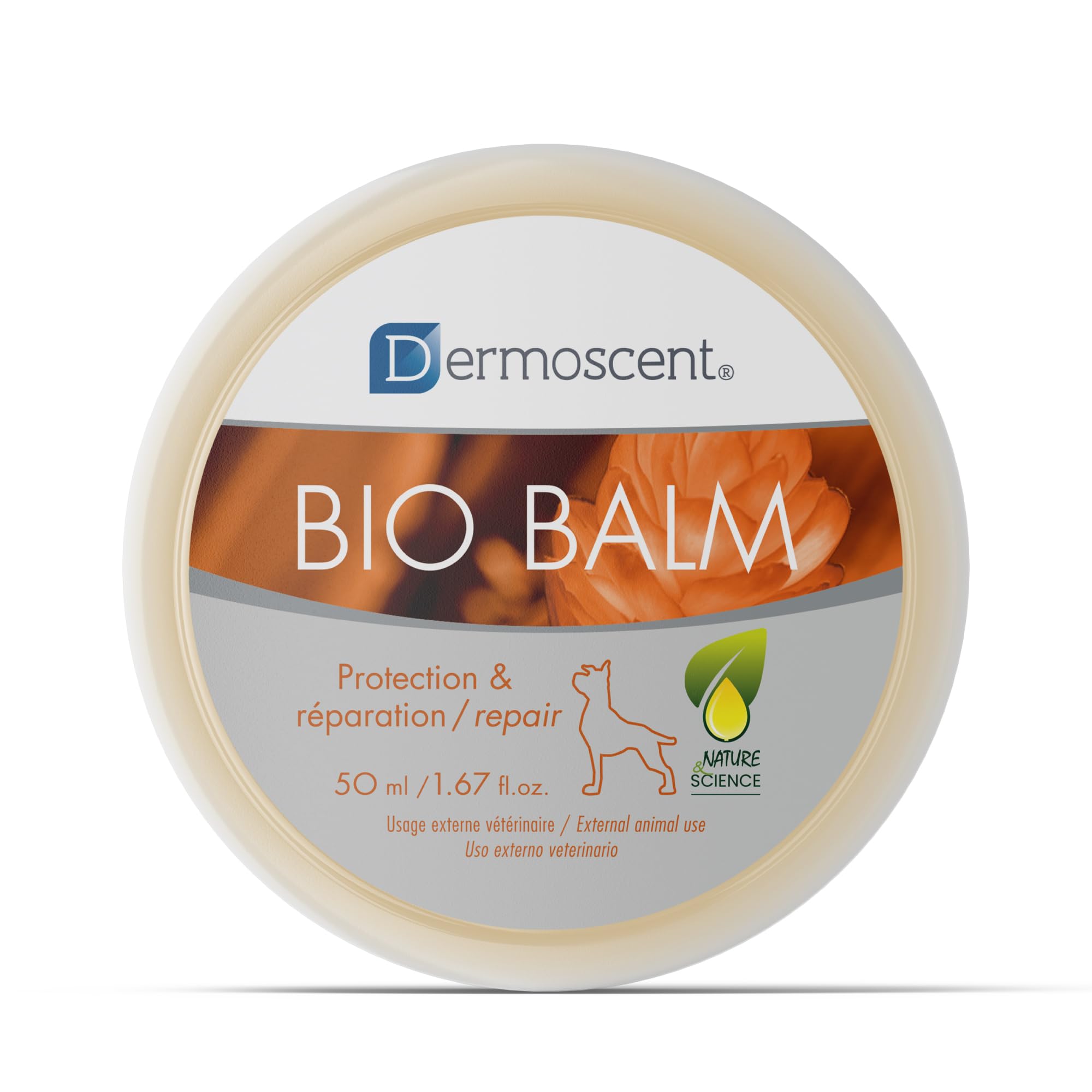 Dermoscent Bio Balm – patte-seche: soin nourrissant pour pattes sèches et fissurées.
