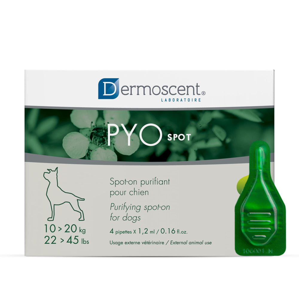 Dermoscent PYOSpot: bouteille prête à l'emploi pour purifier la peau de votre chien.