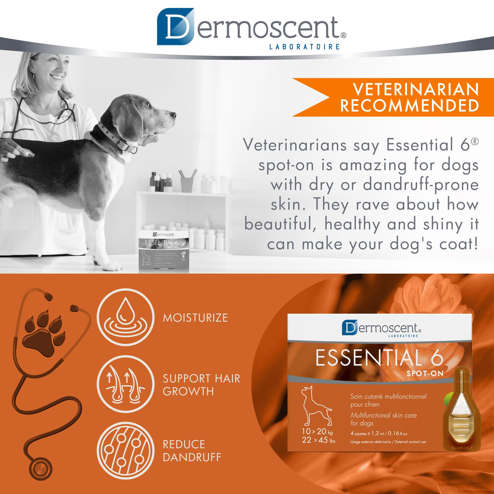 Dermoscent Spot-On: application simple sans rinçage, pratique au quotidien.