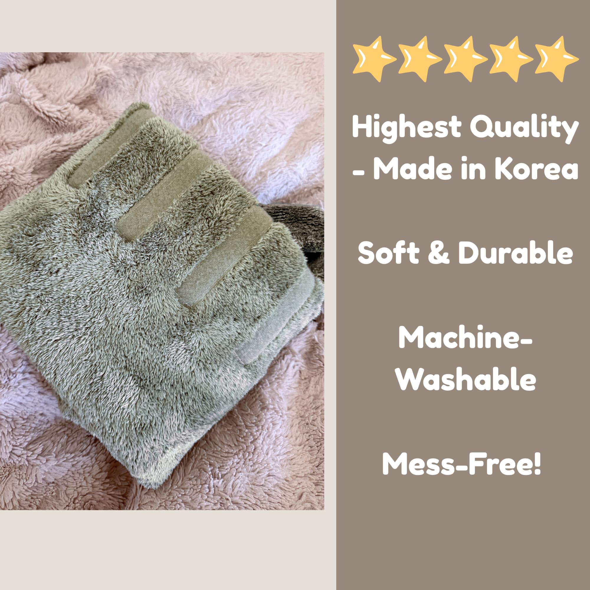 Robe DERPYCHAPPY chien, bandeau élastique pour maintenir la tête lors du séchage.
