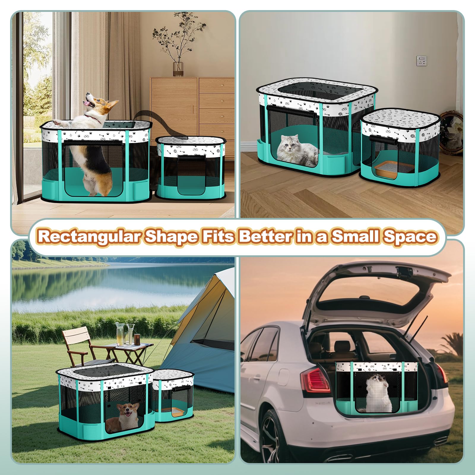 Dimension adaptée DESELL, adaptées aux chats et petits chiens.