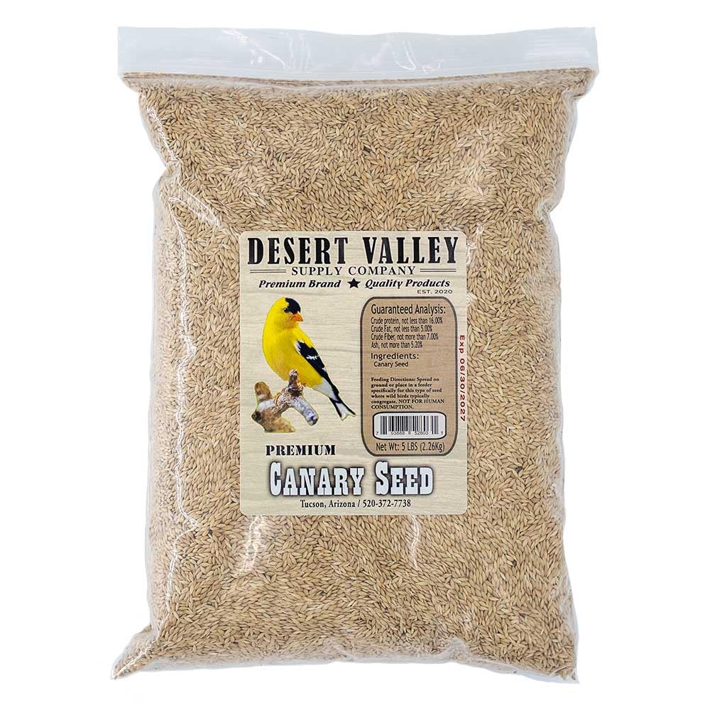 Desert Valley Canary Seed – emballage 5-livre, pratique et frais pour les oiseaux.