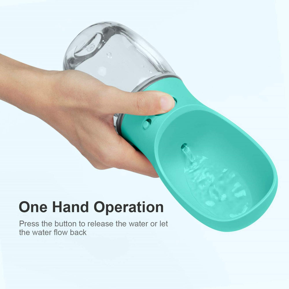 DEYACE bouteille chien 12oz bleu-vert, joint silicone anti-fuite pour sécurité.