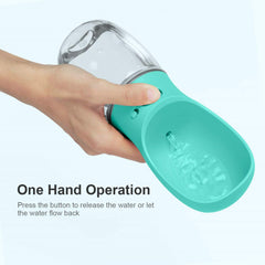 DEYACE bouteille chien 12oz bleu-vert, joint silicone anti-fuite pour sécurité.