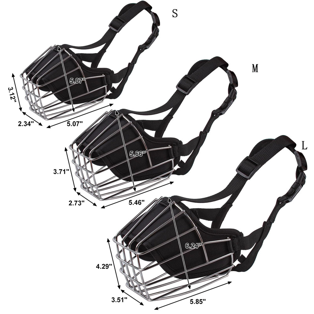 Museau Dezzer avec doublure intérieure douce, chien sans irritation.