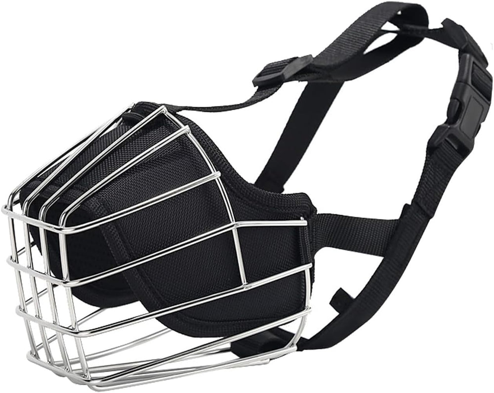 Museau Dezzer en acier basket réglable, confort et sécurité pour grands chiens.