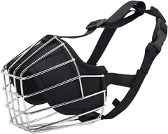 Museau Dezzer en acier basket réglable, confort et sécurité pour grands chiens.