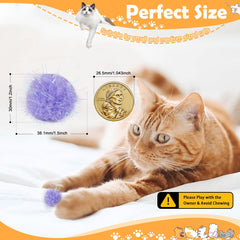 DF DUALFERV boules pom-pom chat couleurs brillantes pour divertir.