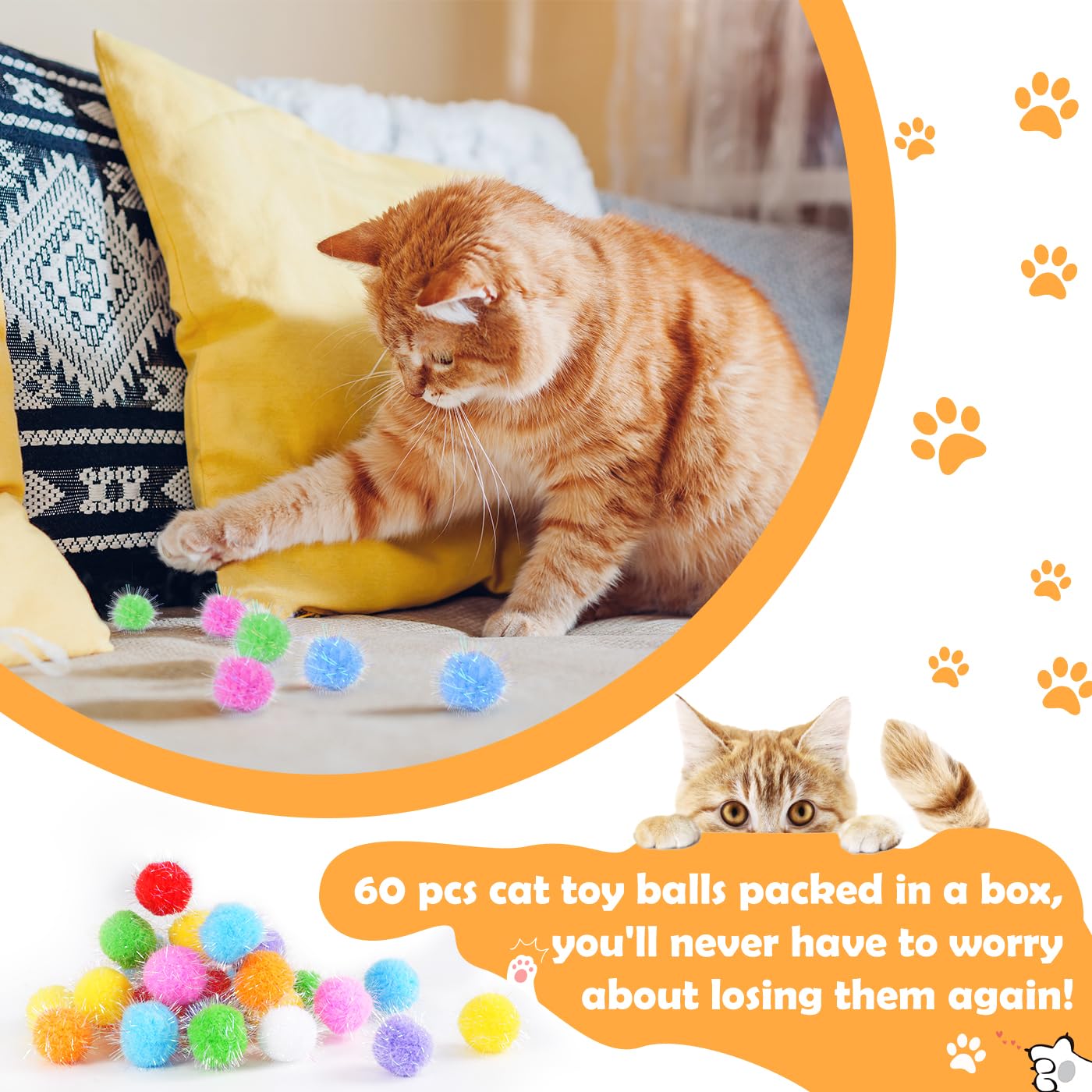 DF DUALFERV boules pom-pom chat interactives pour renforcer le lien.